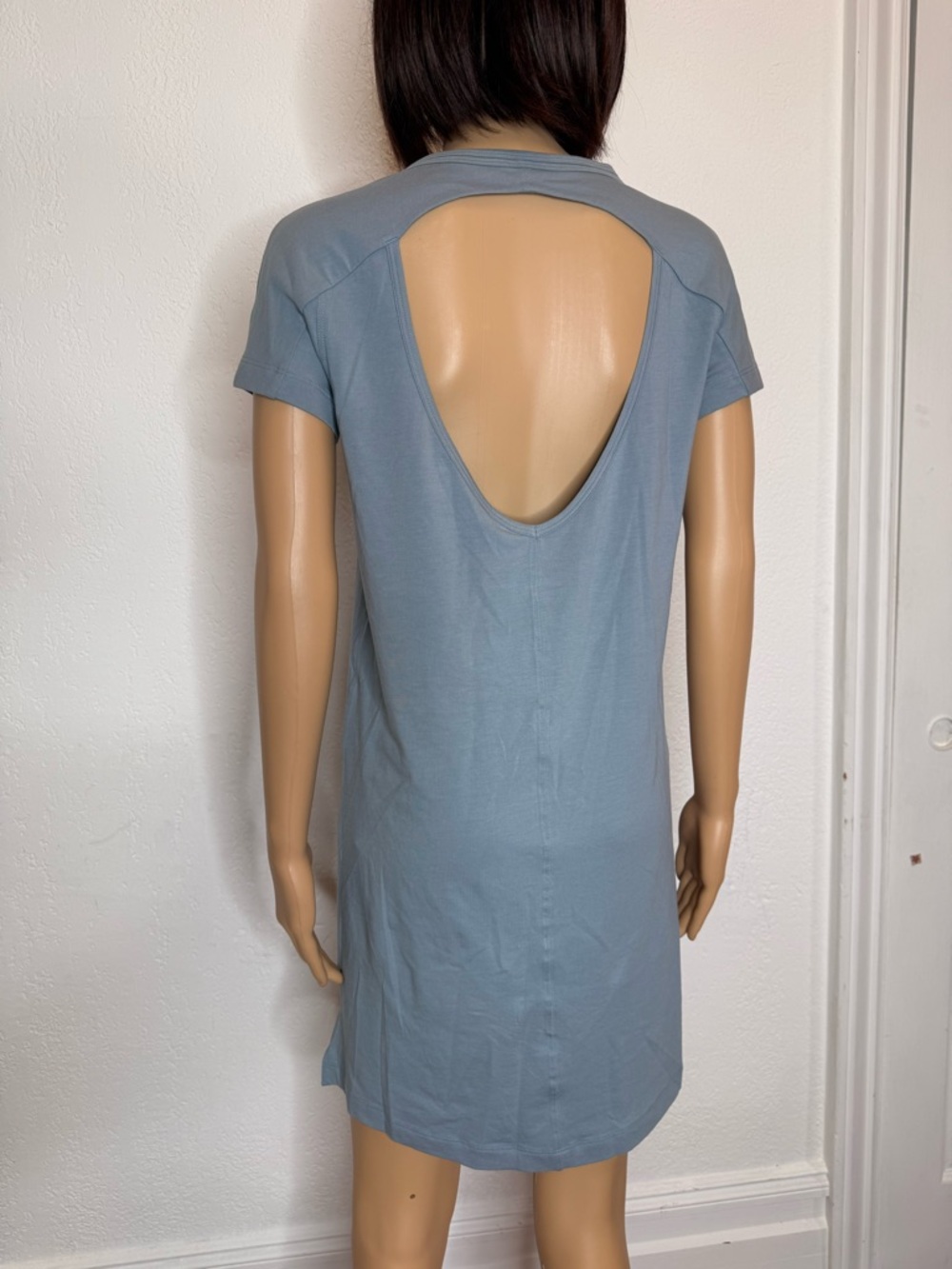 Lululemon Women's Day Tripper Short Sleeve Dress Pima Cotton Size 2 Blue - Picture 4 of 10